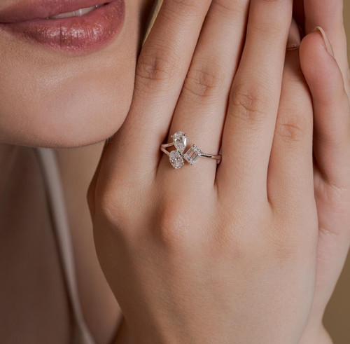 Bague diamant cultivé - , en
