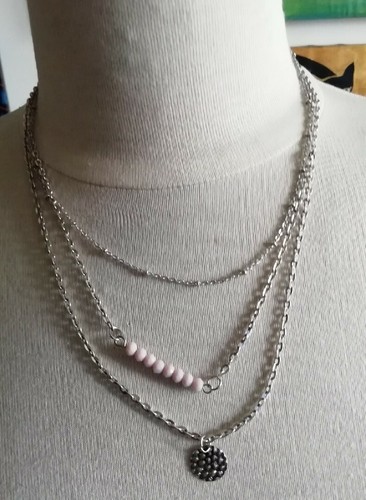 Collier pendentif perles - collier,