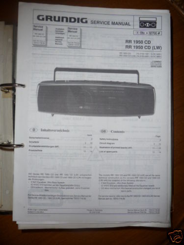 Manuel service grundig rr - service,