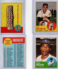 1963 Topps Baseball Singles -