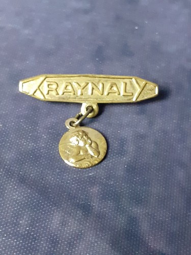 Ancienne broche avec medaille - avec,