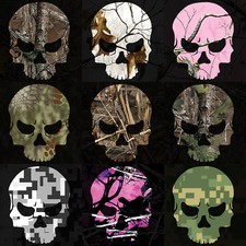 Camouflage Skull Decal Sticker