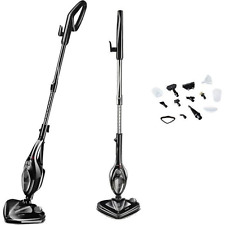 Nettoyeur Vapeur Balai Noir 1500W à Capacité du Collecteur 350 ml