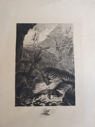Antique french gravure eugène - antique,