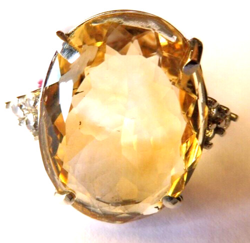 Bague citrine naturelle - bague,