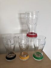 Lot 4 Verres Coca Cola McDonald’s jeux olympiques JO 2012 noir jaune vert rouge