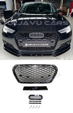 RS4 Look Grille de calandre en nid d'abeille noir pour Audi A4 B9 / S4 / S line