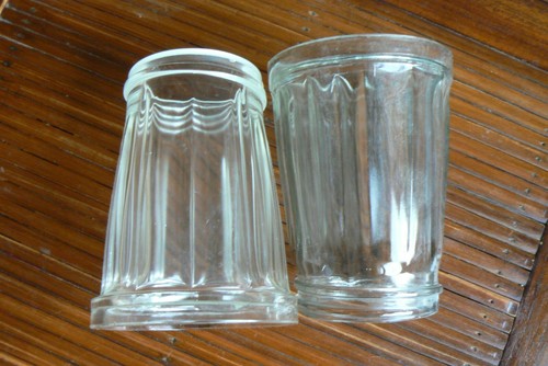 Paire tulipes vintage verre