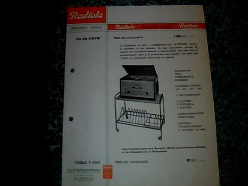 Lettre publicitaire radiola - radiola, sa