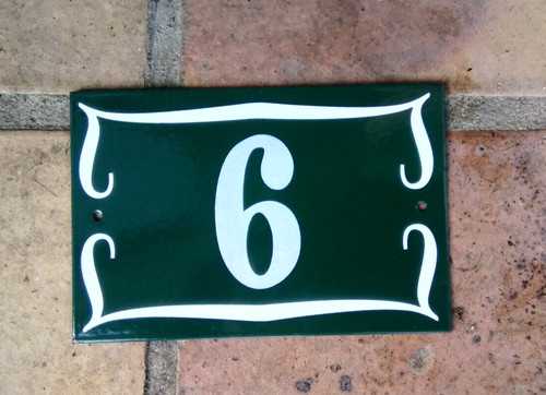 Plaque emaillee numero rue - plaque,