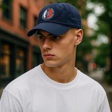 Ralph Lauren Hommes Casquette 59 CM Bleu Foncé Fra P.R.f.c. Logo Baseball Rrp $