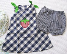 ? Ensemble bébé fille – 6 mois – Neuf ? ? Ravissante robe en tissu vichy bleu