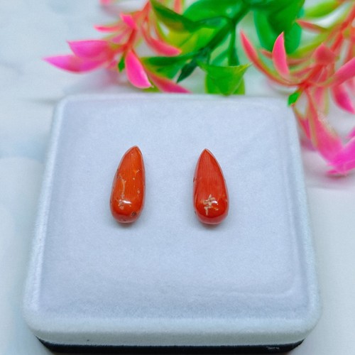 Perles larme corail - de, de