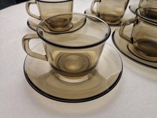 6 Tasses Café Arcopal Noir Fumé Vintage - Nespresso Segafredo Illy Malongo