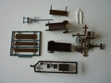 Lot de Charrettes  et de roues -Marque PREISER - HO-1/87