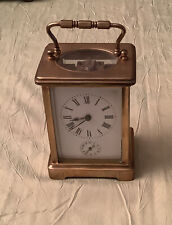 Très beau réveil pendulette d'officier laiton fonctionne