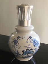 ANCIENNE LAMPE BERGER GRÈS signé BREUGNOT PH décor de FLEURS BLEUES 70´s VINTAGE