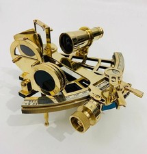 Ancien cadeau de navigation sextant en laiton massif Stanley London nautique ...