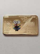 Pièce de monnaie étrangère de collection de couleur Minion d'occasion