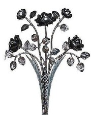 Ornement en fer forgé fer forgé 600x500mm grille pour garde-corps clôture...