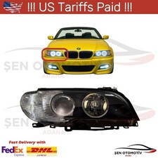 Phares pour BMW Série E46 Cabriolet Projecteur Angel Eyes H7 Droit 2003-20