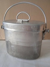 Ancienne vintage CANTINE GAMELLE boîte à lunch popote MM CV R FRANCE PUR ALU