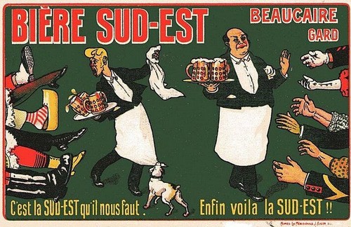 Plaque métal ville pub - , bière