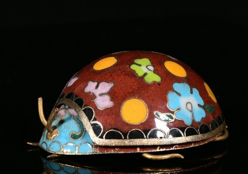 Old cloisonne enamel - old,