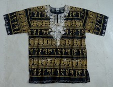 Gala Fashions tunique chemise africaine ethnique authentique brodée à motif grec