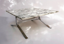 Table basse vintage Marbre  JOKER de Olivier MOURGUE  An 70's