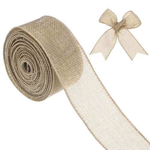 Ruban toile jute 5cm 1m - toile,