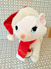 Peluche doudou  Marie Les Aristochats bonnet écharpe de noël Disneyland 30 cm