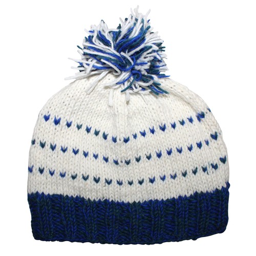 Bonnet laine avec motif - en,