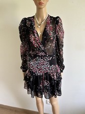 Robe noire et fleurie Morgan