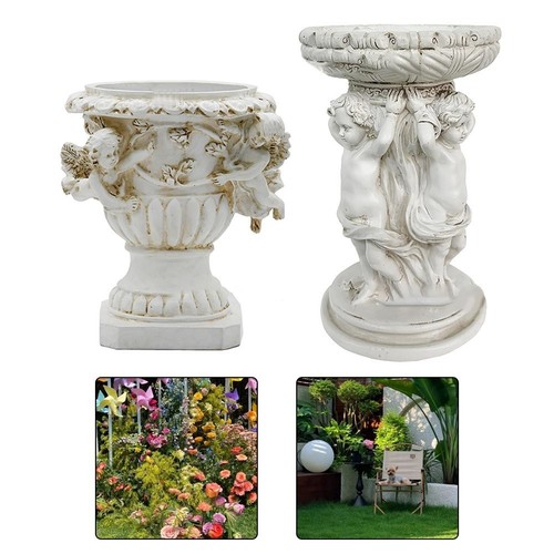 Pot fleurs ange décor - pot,
