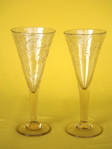 Lot verres pieds verre - de,