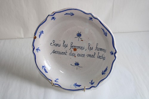 Ancienne assiette parlante - , en