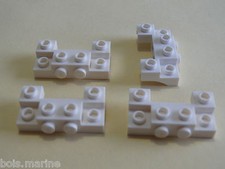 Lego 4 x white plate modified