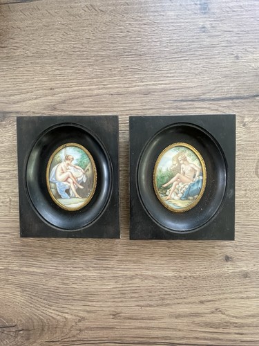 Ancienne paire peintures - paire,