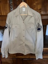 Militaire chemise pour femme en coton sable Doursoux  taille 38 réf M1