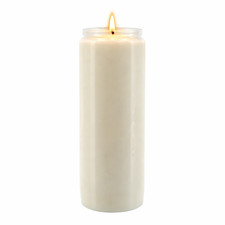 Bougie Neuvaine blanche en