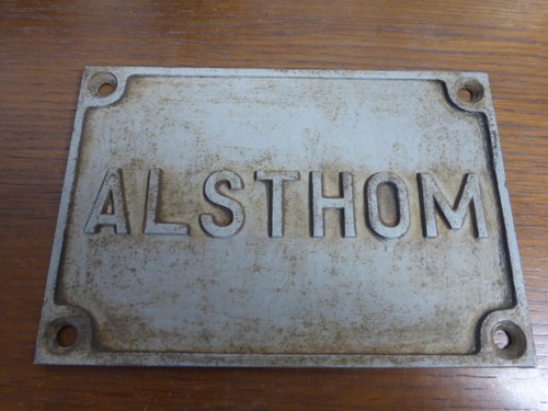 Ancienne plaque alsthom - alsthom, de