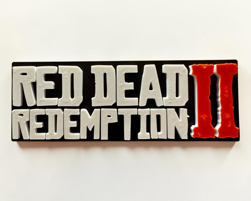 Plaque logo red dead - plaque,