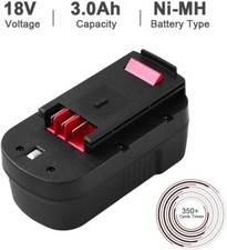 Batterie Remplacement Perceuse Noir & Decker 18V 3A 2 Pièces Powayup