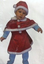 Costume "Robe + Cache-Epaule + Bonnet" NOËL 12/24 Mois (3 Pièces) NEUF 