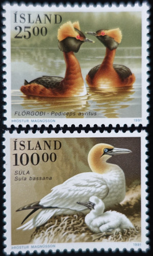 Timbres islande oiseaux - timbres,