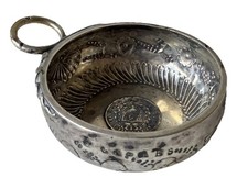 Taste-vin en Argent Minerve au Serpent Pièce 2 Lires Charles-Félix Sardaigne 87g