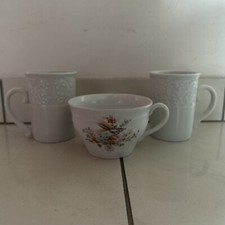 3 Tasses En Porcelaine Apilco
