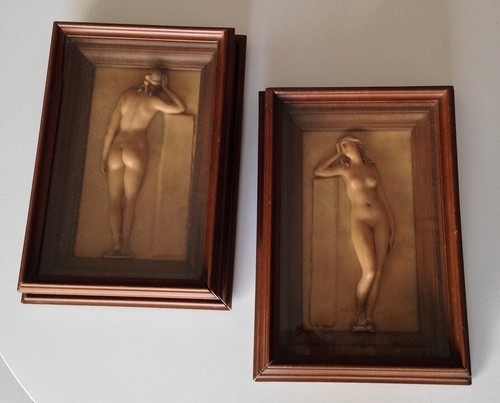 Paire cadre sculpture - cadre, cire