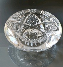 Cendrier/Vide poche cristal Bohème/Motifs Etoiles Sophistiquées/Croisillon/13cm